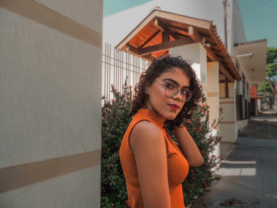 Studio portrait of a young Portuguese woman data journalist