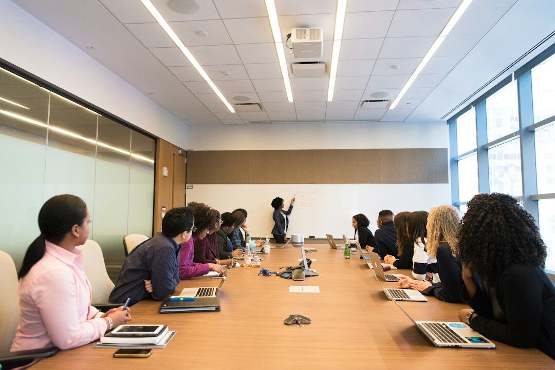 corporate executives in meeting